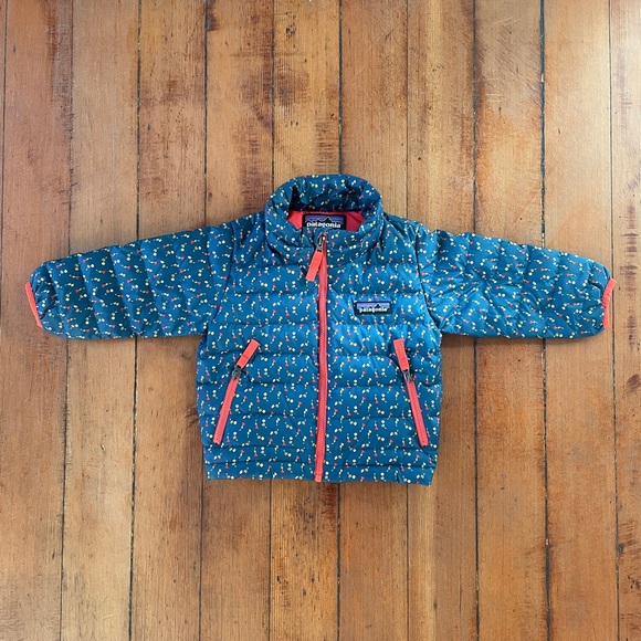 Patagonia Other - Patagonia Blue Floral Puffer Jacket